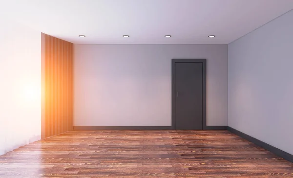Modern Empty  office Cabinet. Meeting room. 3D rendering. Sunset.