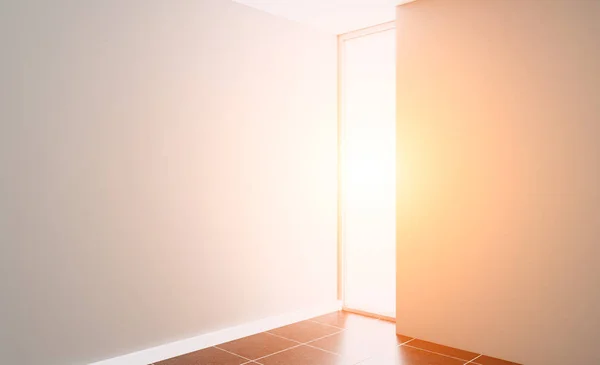 Badezimmer Innenbadewanne Darstellung Sonnenuntergang Leer Inneren — Stockfoto