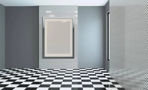 Banyo Küvet Render Boş Resim Sergisi Boş Oda — Stok fotoğraf