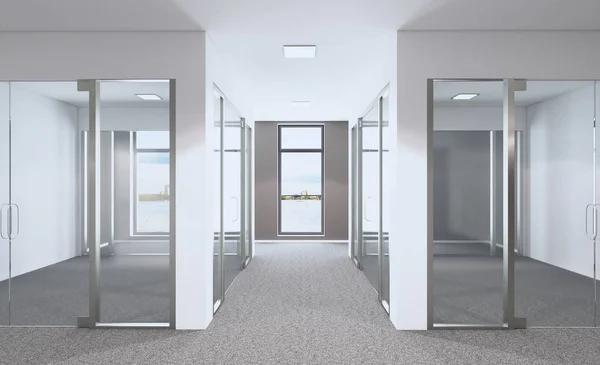 Empty modern office Cabinet. Meeting room. 3D rendering.