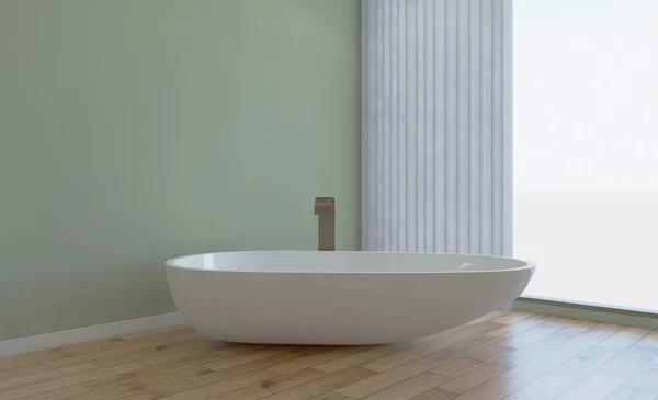 Casa Banho Espaçosa Limpo Bonito Luxuoso Quarto Luminoso Renderização — Fotografia de Stock