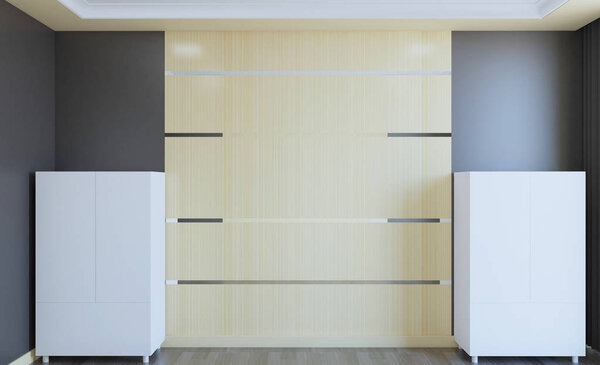 Empty modern office Cabinet. Meeting room. 3D rendering.