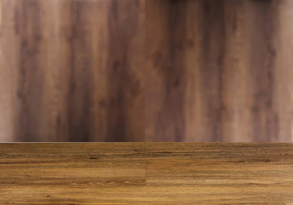 Tekstur Kayu Latar Belakang Dengan Meja Kosong Lantai — Stok Foto