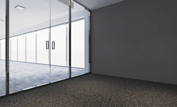 Modern Empty  office Cabinet. Meeting room. 3D rendering.