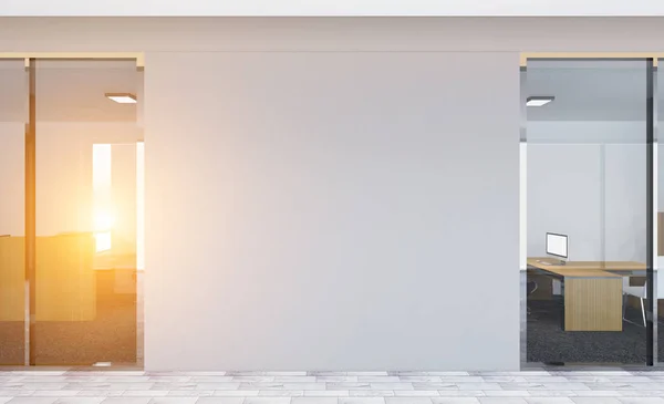 Modern Meeting Room Rendering Sunset — Stock Photo, Image