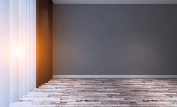 Blank Room Rendering Sunset — Stock Photo, Image