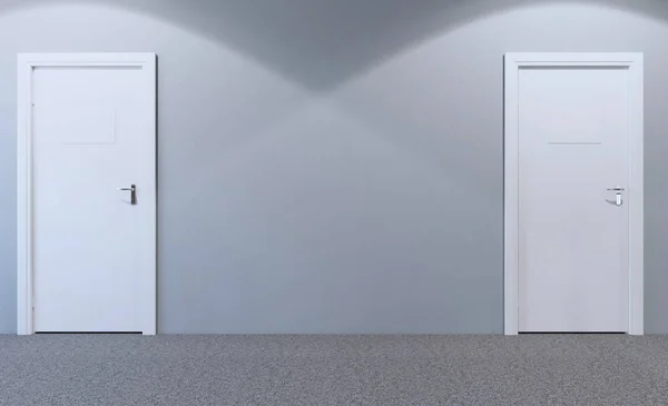 Geschlossen Türen Einem Modernen Büro Darstellung — Stockfoto