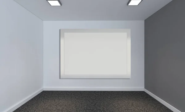 Gabinete Oficina Vacío Moderno Sala Reuniones Representación Pinturas Blanco — Foto de Stock