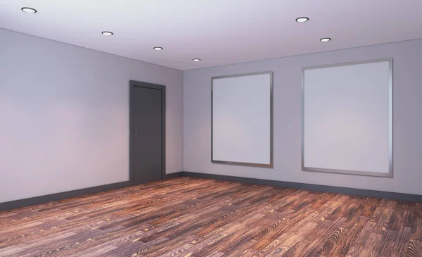 Modern Empty  office Cabinet. Meeting room. 3D rendering. Blank paintings