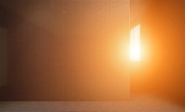 Mosaikwände Helles Neues Badezimmer Interieur Darstellung Sonnenuntergang — Stockfoto