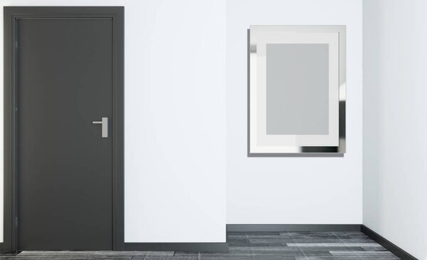 Abstract  toilet and bathroom interior for background. 3D rendering. Empty picture. Blank interior