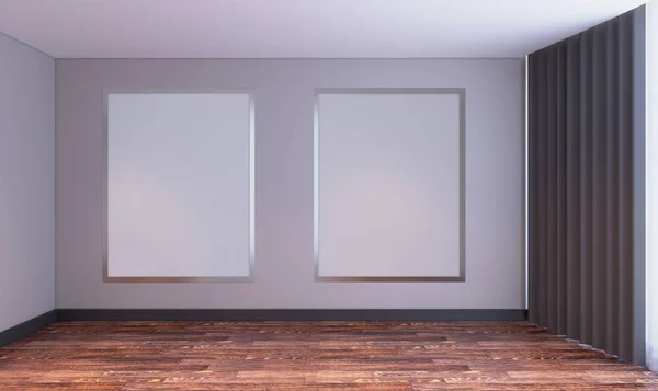 Modern Empty  office Cabinet. Meeting room. 3D rendering. Blank paintings