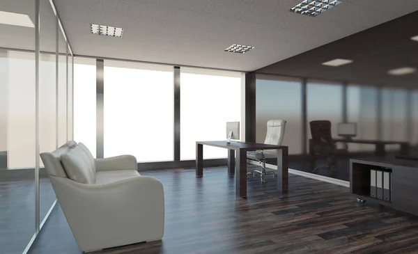 Modern Office Cabinet Meeting Room Rendering — Stock Photo, Image