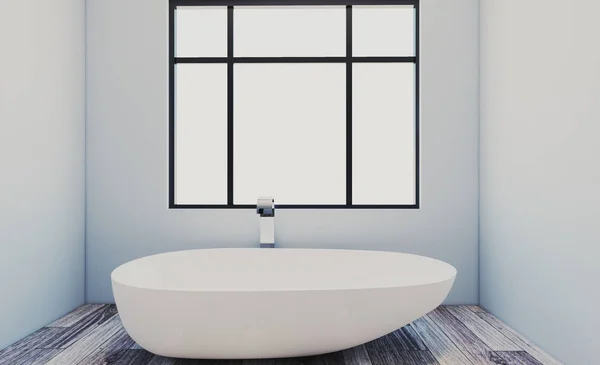 Cuarto Baño Limpio Fresco Con Luz Natural Renderizado — Foto de Stock