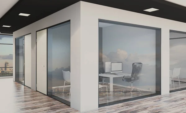 Modern office Cabinet. Meeting room. 3D rendering.