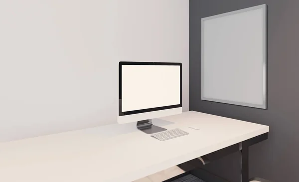 Gabinete Escritório Moderno Sala Reuniões Renderização Pinturas Branco — Fotografia de Stock