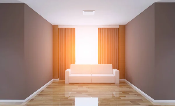 Modern meeting room. 3D rendering. Sunset