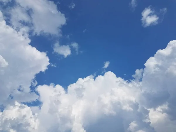 Closeup Nuvens Céu Azul — Fotografia de Stock