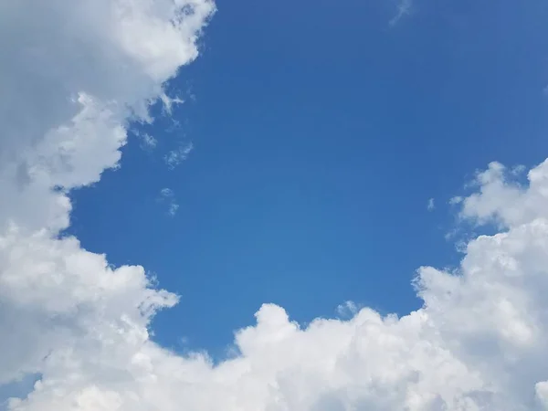 Closeup Nuvens Céu Azul — Fotografia de Stock