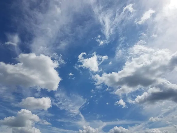 Closeup Nuvens Céu Azul — Fotografia de Stock