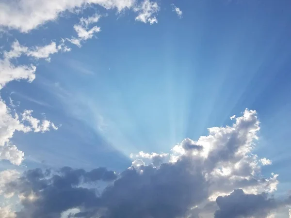 Nahaufnahme Blauer Himmel Wolken — Stockfoto