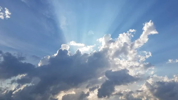 Крупним Планом Блакитні Небо Хмари — стокове фото