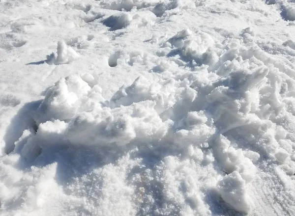 Närbild Snö Struktur Bakgrund — Stockfoto