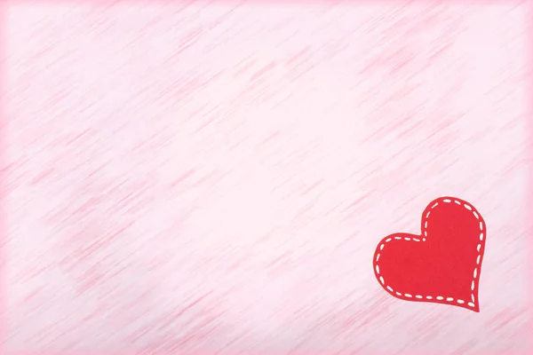 Corazones Papel Rojo Sobre Fondo Rosa Día San Valentín Copiar — Foto de Stock