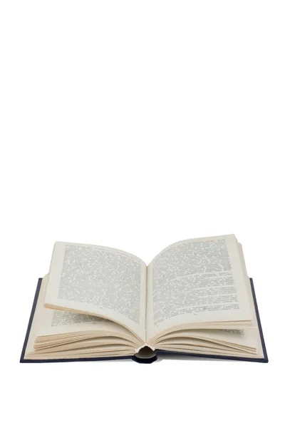 Open Boek Geïsoleerd Een Witte Achtergrond Ruimte Voor Tekst Kopiëren — Stockfoto
