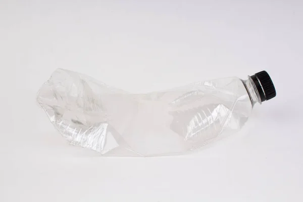 Bouteilles Plastique Isolées Sur Fond Blanc Concept Recyclage Plastique — Photo