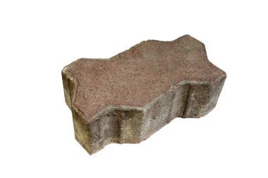 Bina, bir kaldırım taşları beton beyaz izole