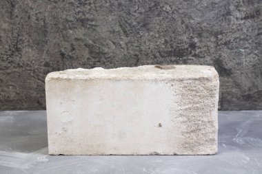 tuğla gri beton zemin üzerine. Uzay kopyalayın. Üstten görünüm