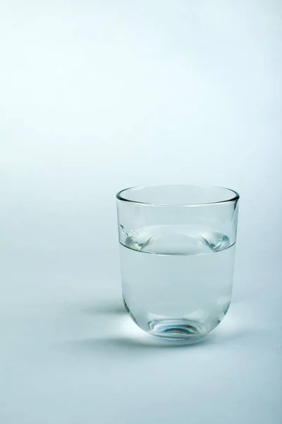 Glass Clean Water Isolated White — Stock Photo, Image