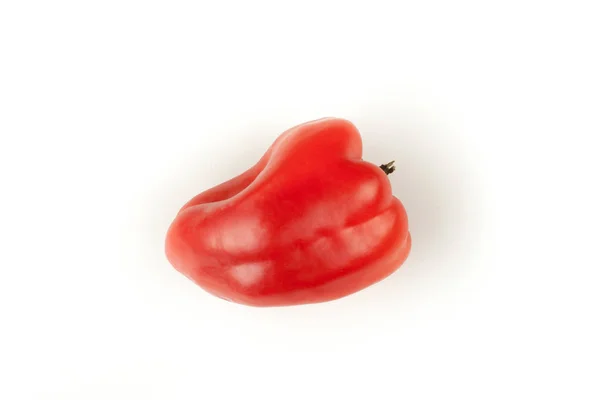 Sweet Red Bell Pepper Bulgarian Pepper White Background — Stock Photo, Image