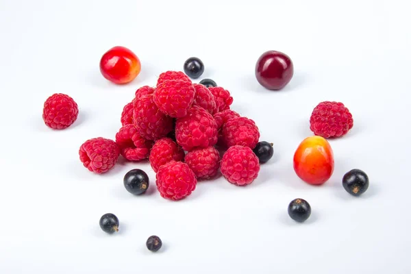 Bir Kasedeki Çeşitli Taze Meyveler Antioksidan Detoks Diyeti Organik Meyveler — Stok fotoğraf