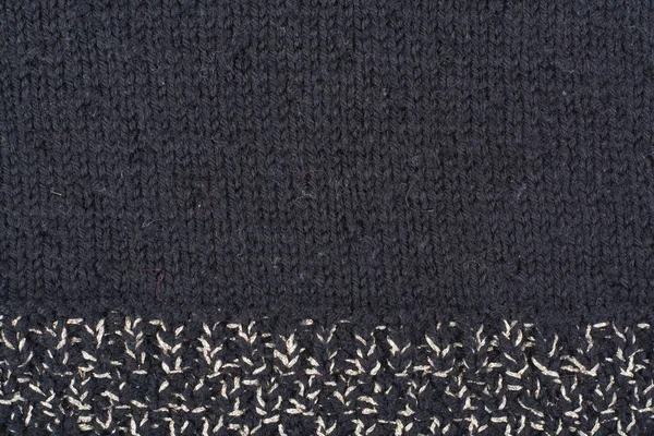 스웨터 스카프 커다란 뜨개질을 셔츠의 배경에 돋보기 패턴이 있습니다 손으로 — 스톡 사진