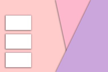 Renkli arka plan üzerinde boş kartvizit. Metin için yer kopyalayın