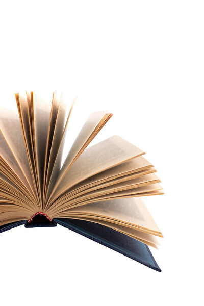 Открытая книга на белом фоне. Копирование текста
