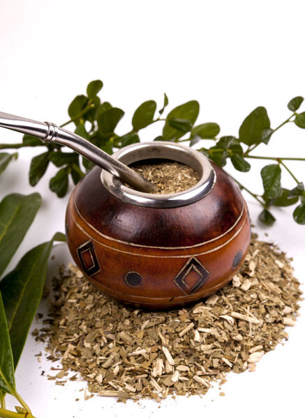 Кубок и соломинка Yerba, традиционный напиток Аргентины
.