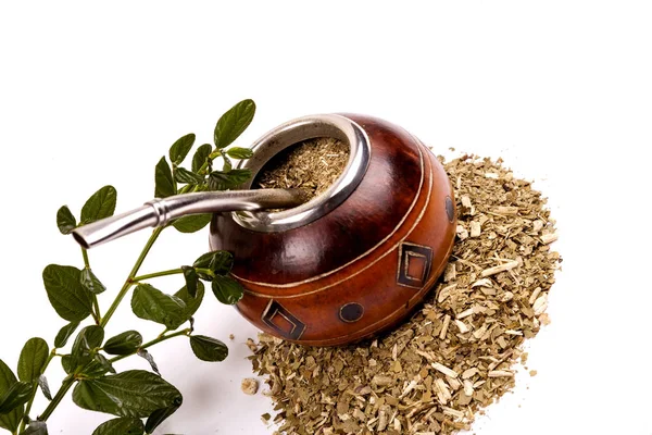 Yerba dostum Kupası ve saman, geleneksel Arjantin bardak.