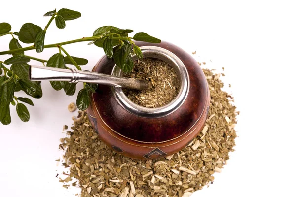 Yerba dostum Kupası ve saman, geleneksel Arjantin bardak.