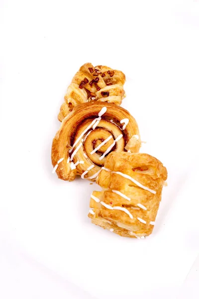 Danish Pastry White Background — Stock Photo, Image