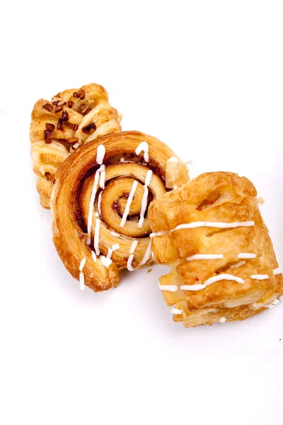 Danish Pastry White Background — Stock Photo, Image