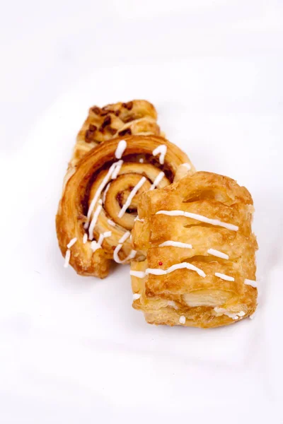 Danish Pastry White Background — Stock Photo, Image