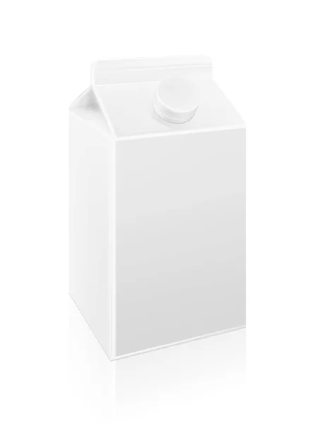 Plantilla de caja de cartón en blanco leche — Archivo Imágenes Vectoriales