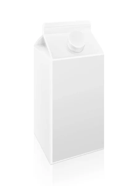 Plantilla de caja de cartón en blanco leche — Archivo Imágenes Vectoriales