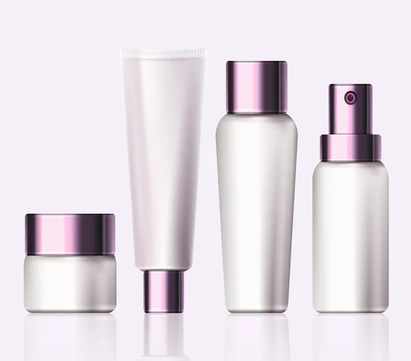 Kosmetikprodukte. Abbildung isoliert auf Hintergrund — Stockvektor