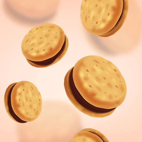 Печиво шоколадне ілюстрація — стоковий вектор