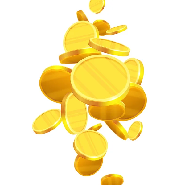 Gouden munten die vallen — Stockvector
