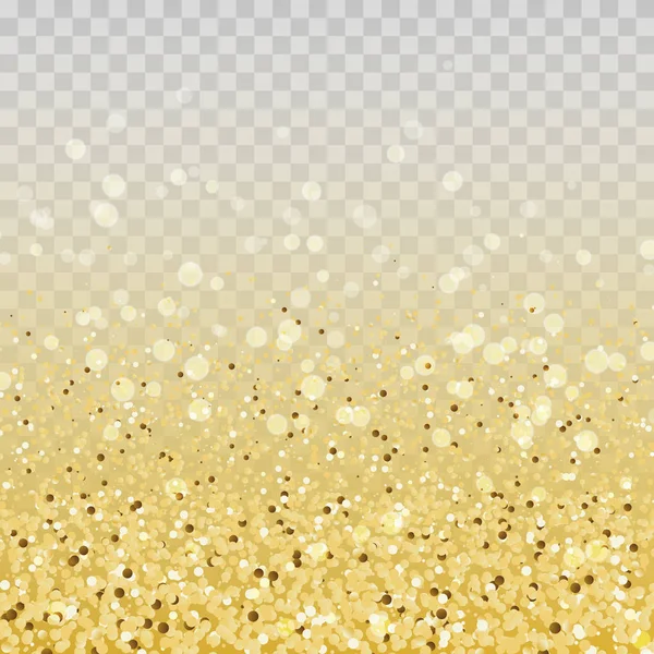 Gold glitter particles — Stock Vector